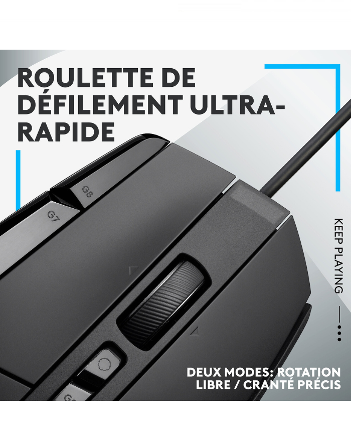 Logitech G G502X Noir - Souris PC - Garantie 1 ans