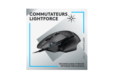 Logitech G G502X Noir - Souris PC - Garantie 1 ans