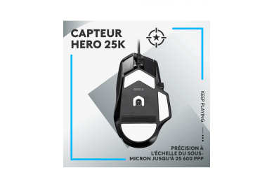 Logitech G G502X Noir - Souris PC - Garantie 1 ans