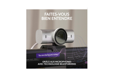 Logitech MX BRIO Gris Pâle Webcam - Ultra HD 4K Logitech MX BRIO Gris Pâle Webcam - Ultra HD 4K