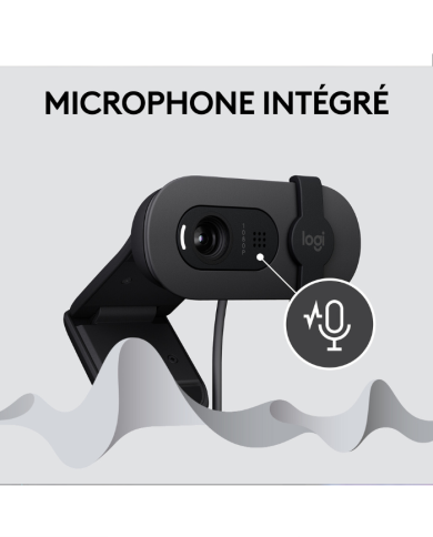 Logitech BRIO 100 (Graphite) - Webcam - Pc Gamer Casa Logitech BRIO 100 (Graphite) - Webcam - Pc Gamer Casa