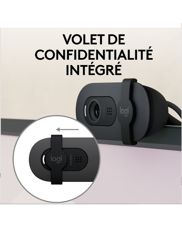 Logitech BRIO 100 (Graphite) - Webcam - Pc Gamer Casa Logitech BRIO 100 (Graphite) - Webcam - Pc Gamer Casa