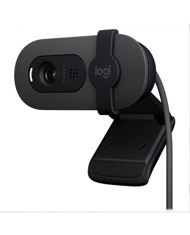 Logitech BRIO 100 (Graphite) - Webcam - Pc Gamer Casa Logitech BRIO 100 (Graphite) - Webcam - Pc Gamer Casa