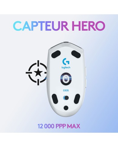 Logitech G305 Lightspeed Wireless Gaming Mouse (Blanc)