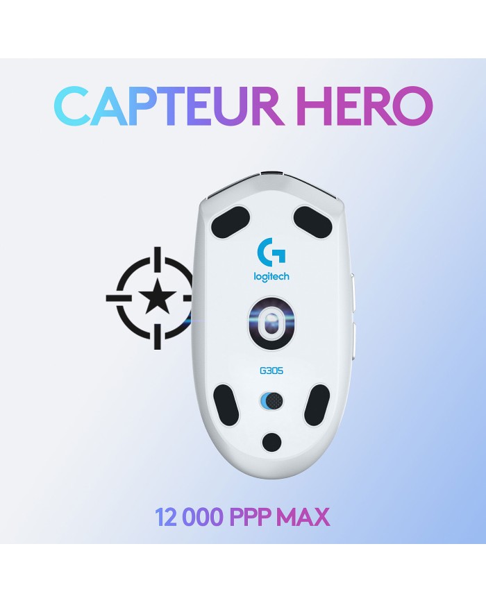 Logitech G305 Lightspeed Wireless Gaming Mouse (Blanc) Logitech G305 Lightspeed Wireless Gaming Mouse (Blanc)