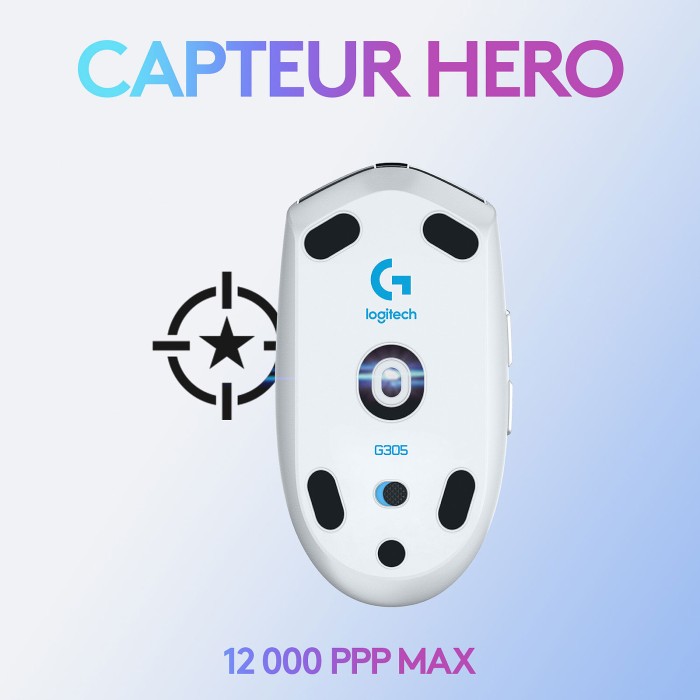 Logitech G305 Lightspeed Wireless Gaming Mouse (Blanc)