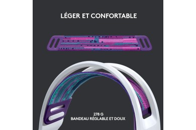 Logitech G733 Lightspeed (Blanc) - Micro-casque