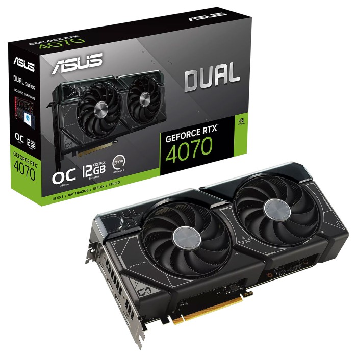 ASUS GeForce RTX 4070 Dual OC Edition 12GB - Carte Graphique ASUS GeForce RTX 4070 Dual OC Edition 12GB - Carte Graphique