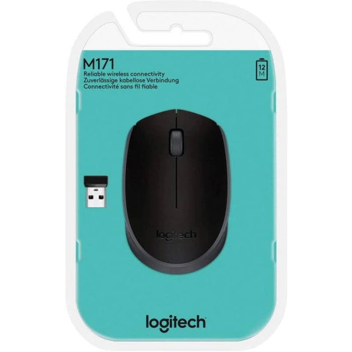 Logitech M171 Wireless Mouse (Noir) - Souris Pc Logitech M171 Wireless Mouse (Noir) - Souris Pc