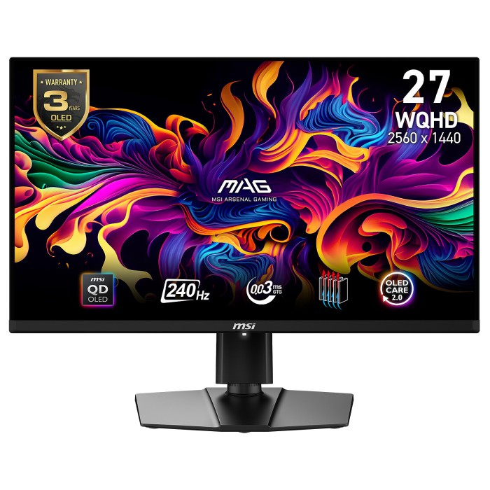 MSI 26.5" LED - MAG 271QPX QD-OLED E2 - Ecran PC MSI 26.5" LED - MAG 271QPX QD-OLED E2 - Ecran PC