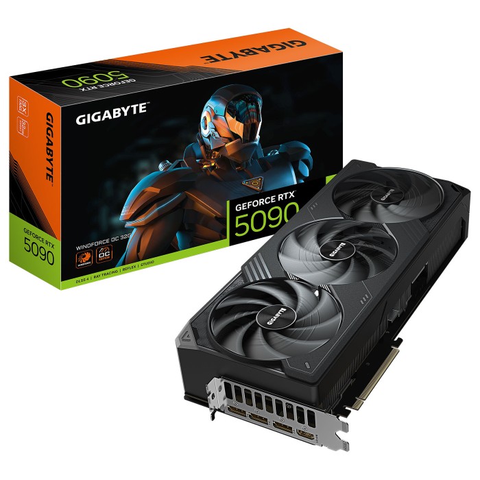 Gigabyte GeForce RTX 5090 WINDFORCE OC 32G - CARTE GRAPHIQUE Gigabyte GeForce RTX 5090 WINDFORCE OC 32G - CARTE GRAPHIQUE