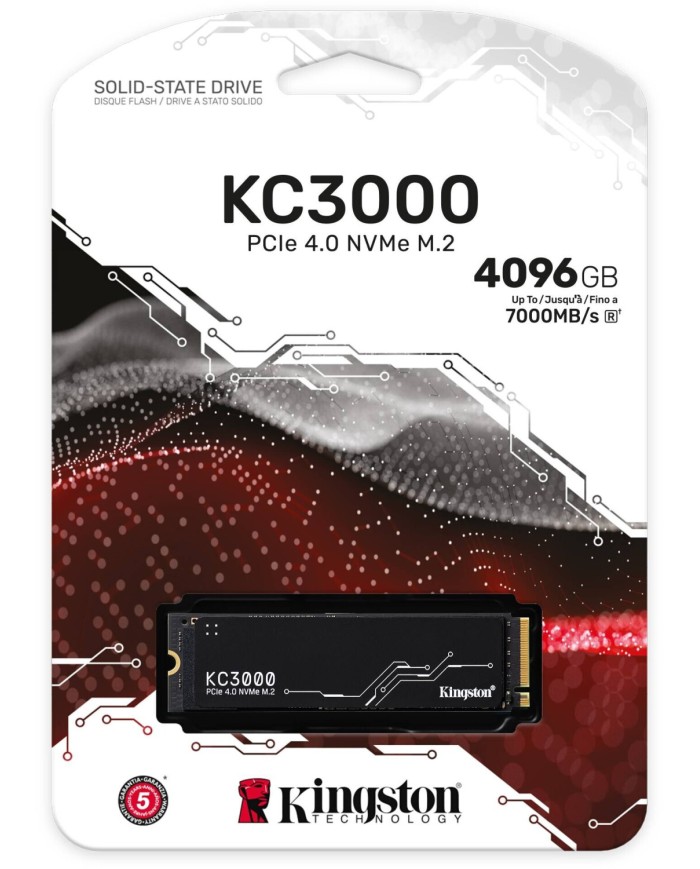 Kingston KC3000 4 To PCIe 4.0 NVMe M.2 - SSD Kingston KC3000 4 To PCIe 4.0 NVMe M.2 - SSD