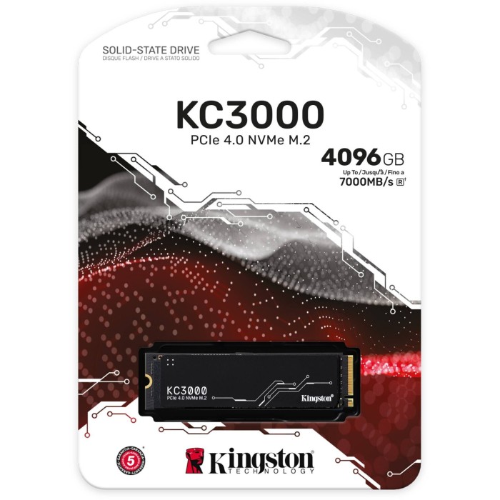 Kingston KC3000 4 To PCIe 4.0 NVMe M.2 - SSD Kingston KC3000 4 To PCIe 4.0 NVMe M.2 - SSD