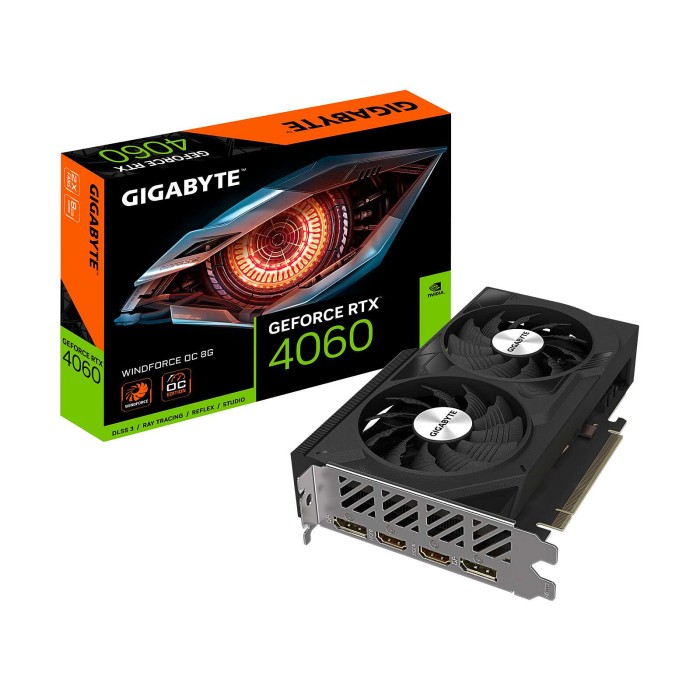 GIGABYTE 4060 TI WINDFORCE OC V2 8GB GDDR6 - CARTE GRAPHIQUE GIGABYTE 4060 TI WINDFORCE OC V2 8GB GDDR6 - CARTE GRAPHIQUE