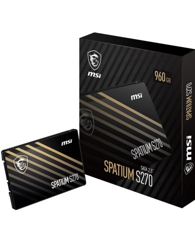 MSI SPATIUM S270 960GB SSD SATA 2.5 - Disque SSD Interne MSI SPATIUM S270 960GB SSD SATA 2.5 - Disque SSD Interne