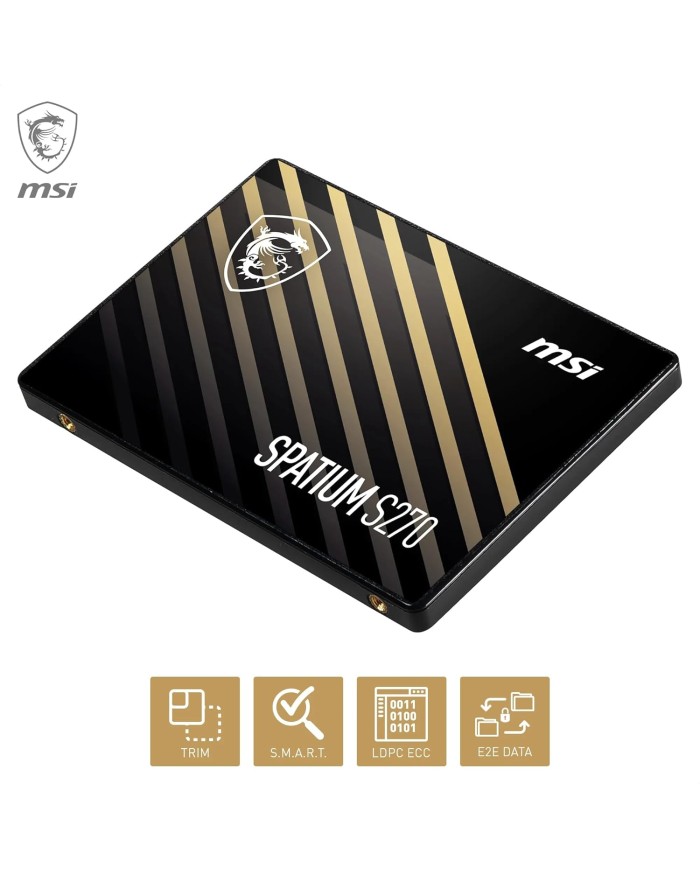 MSI SPATIUM S270 960GB SSD SATA 2.5 - Disque SSD Interne MSI SPATIUM S270 960GB SSD SATA 2.5 - Disque SSD Interne