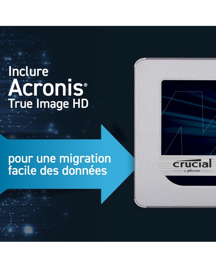 Crucial MX500 2.5" SSD 2000GB - Disque SSD interne