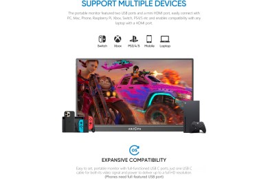 Arzopa Z1FC – Moniteur Gaming Portable 16.1”
