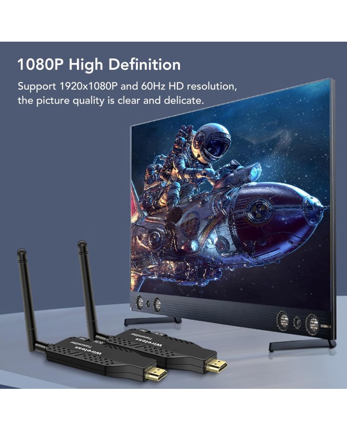 Transmetteur et Récepteur HDMI Sans Fil - 50m | Full HD 1080P