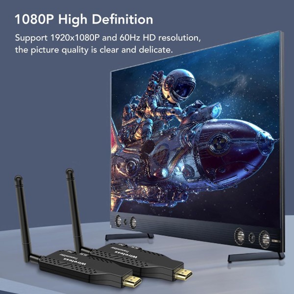 Transmetteur et Récepteur HDMI Sans Fil - 50m | Full HD 1080P