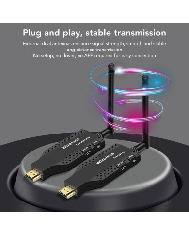 Transmetteur et Récepteur HDMI Sans Fil - 50m | Full HD 1080P