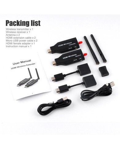 Transmetteur et Récepteur HDMI Sans Fil - 50m | Full HD 1080P