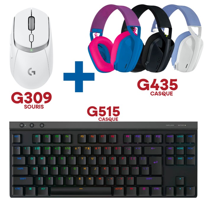 Bundle Logitech G515 TKL + G309 + G435 - PACK Bundle Logitech G515 TKL + G309 + G435 - PACK