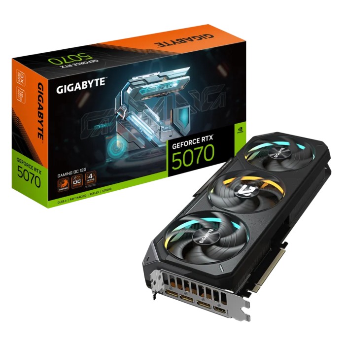 Gigabyte GeForce RTX 5070 GAMING OC 12G - CARTE GRAPHIQUE Gigabyte GeForce RTX 5070 GAMING OC 12G - CARTE GRAPHIQUE