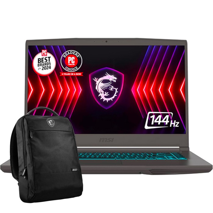 MSI THIN 15 B13VE-2659MA 15.6″ 144Hz Intel i7-13620H|16GB|1TB|RTX 4050 6GB  - PC Portable MSI THIN 15 B13VE-2659MA 15.6″ 144Hz Intel i7-13620H|16GB|1TB|RTX 4050 6GB  - PC Portable