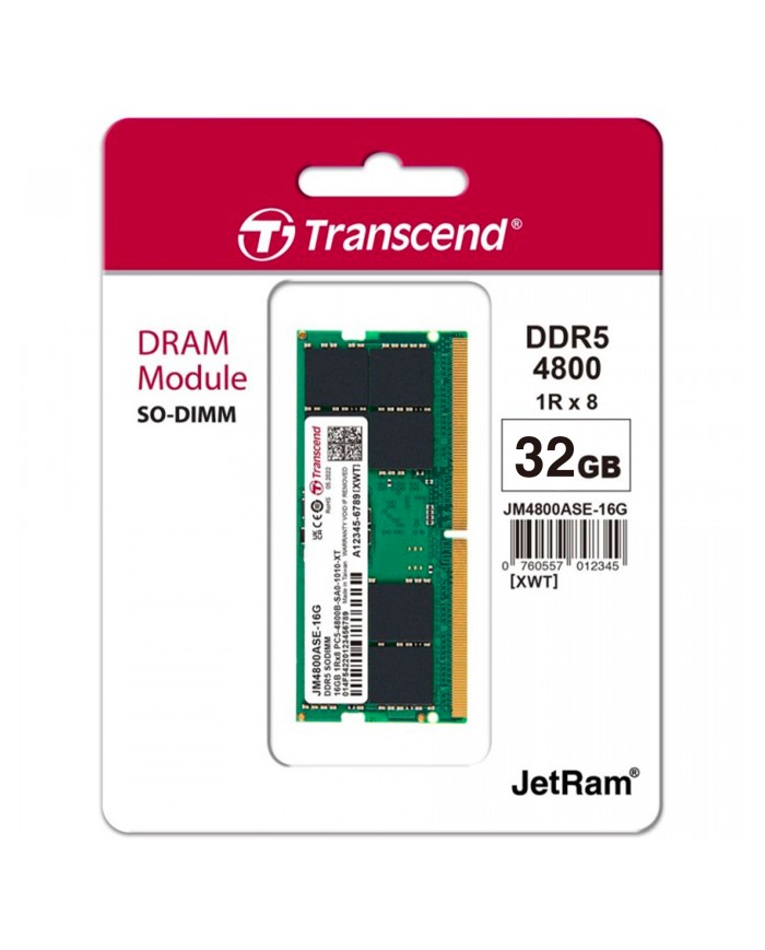 TRANSCEND SoDIMM 32GB DDR5 4800Mhz - Pc Gamer Maroc TRANSCEND SoDIMM 32GB DDR5 4800Mhz - Pc Gamer Maroc
