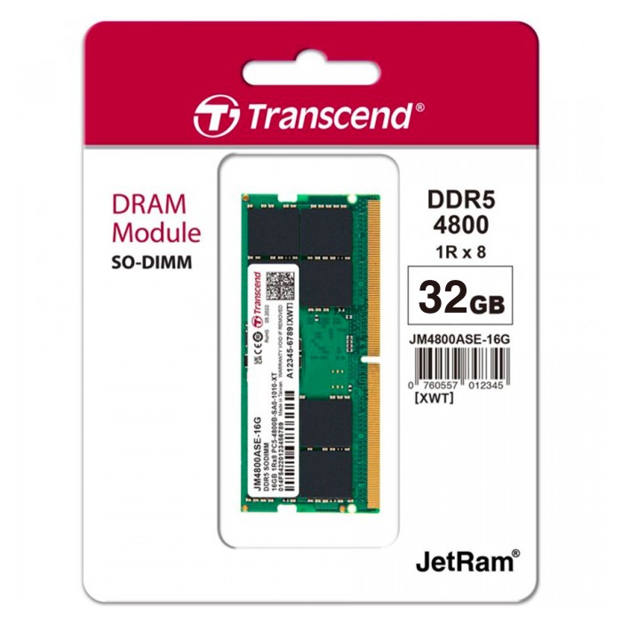 TRANSCEND SoDIMM 32GB DDR5 4800Mhz - Pc Gamer Maroc TRANSCEND SoDIMM 32GB DDR5 4800Mhz - Pc Gamer Maroc
