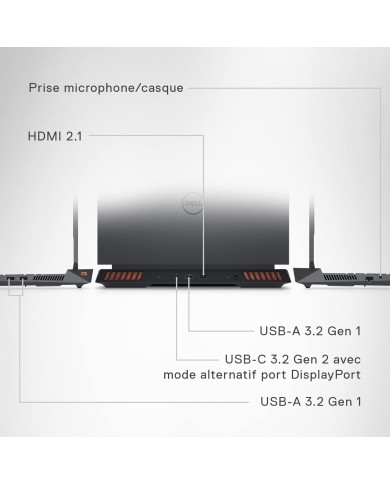Dell G15 5530 15.6" FHD 165Hz i7-13650HX,RTX4060, 16GB RAM, 1TB  - PC PORTABLE Dell G15 5530 15.6" FHD 165Hz i7-13650HX,RTX4060, 16GB RAM, 1TB  - PC PORTABLE