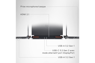 Dell G15 5530 15.6" FHD 165Hz i7-13650HX,RTX4060, 16GB RAM, 1TB  - PC PORTABLE