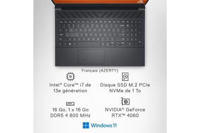 Dell G15 5530 15.6" FHD 165Hz i7-13650HX,RTX4060, 16GB RAM, 1TB  - PC PORTABLE