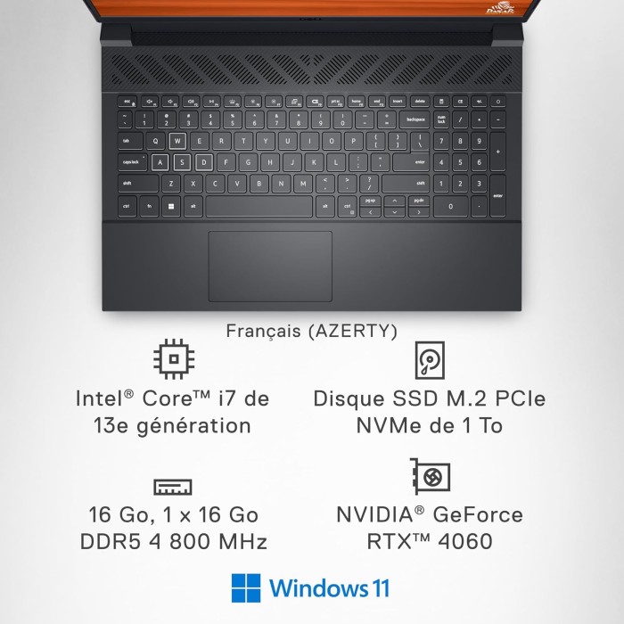 Dell G15 5530 15.6" FHD 165Hz i7-13650HX,RTX4060, 16GB RAM, 1TB  - PC PORTABLE Dell G15 5530 15.6" FHD 165Hz i7-13650HX,RTX4060, 16GB RAM, 1TB  - PC PORTABLE