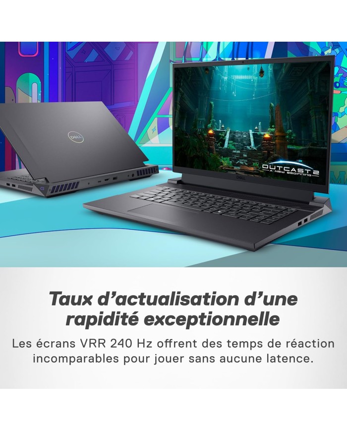 Dell G16 7630 i9, RTX 4060, 240Hz QHD+ Écran, 32Go RAM, 1To SSD, Win11 - PC PORTABLE