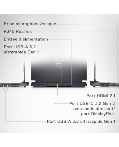 Dell G16 7630 i9, RTX 4060, 240Hz QHD+ Écran, 32Go RAM, 1To SSD, Win11 - PC PORTABLE Dell G16 7630 i9, RTX 4060, 240Hz QHD+ Écran, 32Go RAM, 1To SSD, Win11 - PC PORTABLE