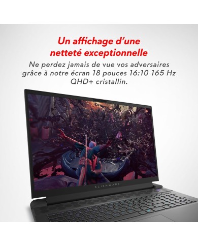Alienware m18 R2  18" QHD+ 165 Hz|i9-14900HX | RTX 4070 | 32 Go | 1 To | WINDOWS 11 FAMILLE Alienware m18 R2  18" QHD+ 165 Hz|i9-14900HX | RTX 4070 | 32 Go | 1 To | WINDOWS 11 FAMILLE