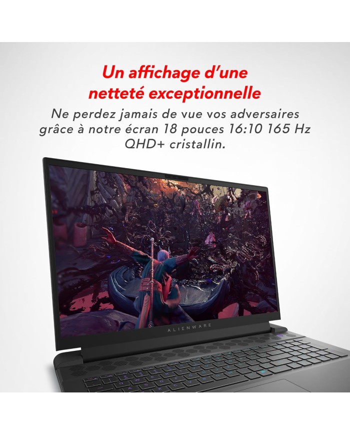 Alienware m18 R2  18" QHD+ 165 Hz|i9-14900HX | RTX 4070 | 32 Go | 1 To | WINDOWS 11 FAMILLE Alienware m18 R2  18" QHD+ 165 Hz|i9-14900HX | RTX 4070 | 32 Go | 1 To | WINDOWS 11 FAMILLE