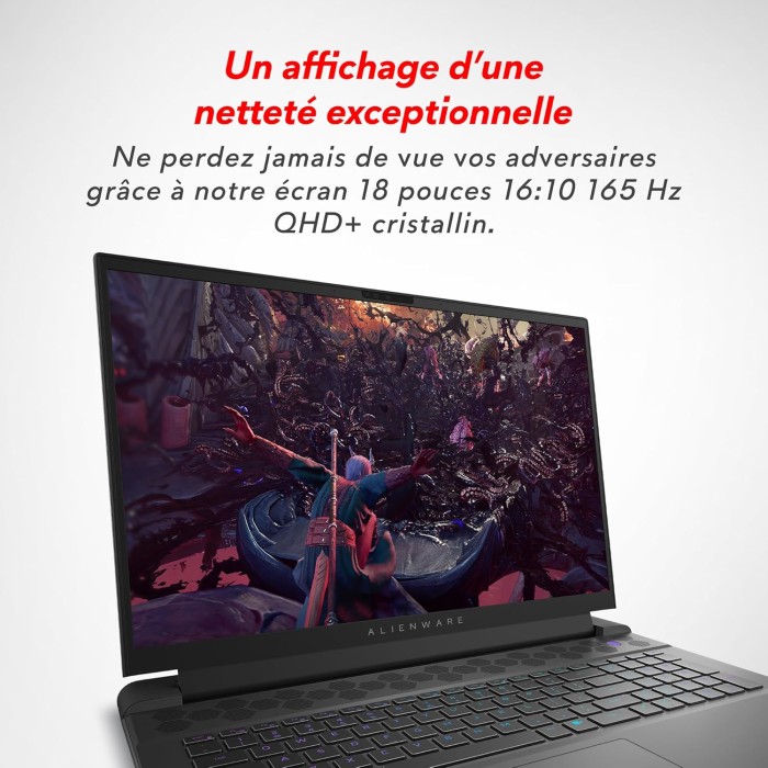 Alienware m18 R2  18" QHD+ 165 Hz|i9-14900HX | RTX 4070 | 32 Go | 1 To | WINDOWS 11 FAMILLE Alienware m18 R2  18" QHD+ 165 Hz|i9-14900HX | RTX 4070 | 32 Go | 1 To | WINDOWS 11 FAMILLE