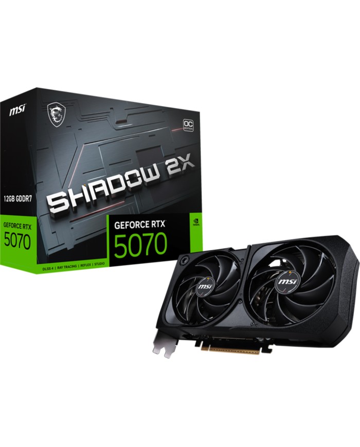 MSI GeForce RTX 5070 SHAODW 2X OC 12GB GDDR7. - Carte Graphique MSI GeForce RTX 5070 SHAODW 2X OC 12GB GDDR7. - Carte Graphique