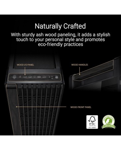 BOITIER ASUS PROART PA602 WOOD METAL PWM NOIR