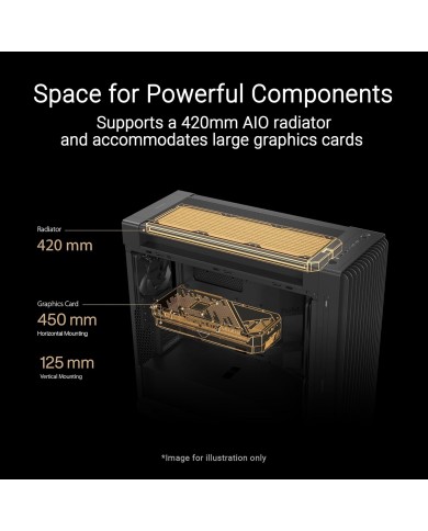 BOITIER ASUS PROART PA602 WOOD METAL PWM NOIR