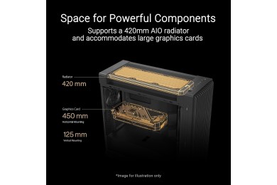 BOITIER ASUS PROART PA602 WOOD METAL PWM NOIR BOITIER ASUS PROART PA602 WOOD METAL PWM NOIR
