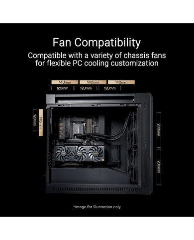 BOITIER ASUS PROART PA602 WOOD METAL PWM NOIR