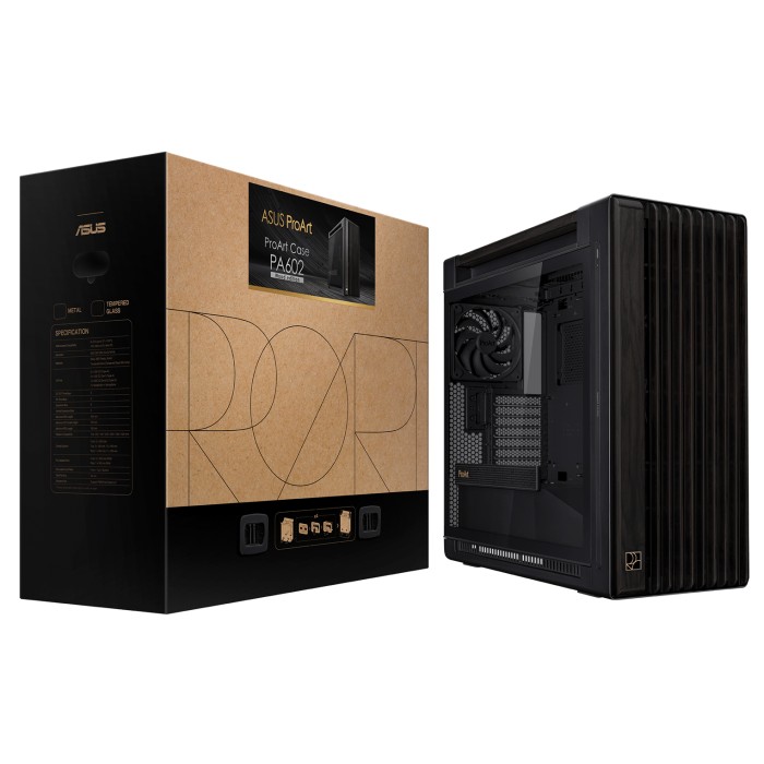 ASUS ProArt PA602 Wood Edition Tempered Glass Panel - Boîtier Gamer ASUS ProArt PA602 Wood Edition Tempered Glass Panel - Boîtier Gamer