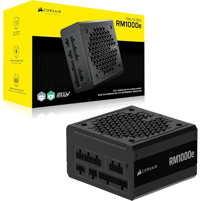 Corsair RM1000e 80PLUS Gold (ATX 3.1) - Alimentation PC Corsair RM1000e 80PLUS Gold (ATX 3.1) - Alimentation PC