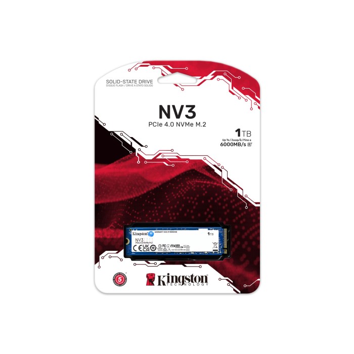 Kingston NV3 PCIe 4.0 NVMe 1TB - SSD Kingston NV3 PCIe 4.0 NVMe 1TB - SSD