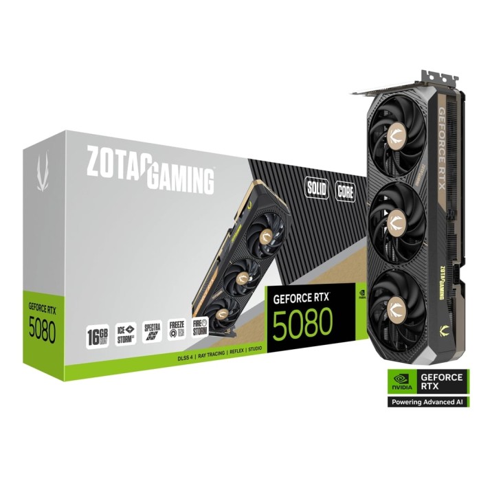 ZOTAC GAMING GeForce RTX 5080 SOLID CORE.- CARTE GRAPHIQUE ZOTAC GAMING GeForce RTX 5080 SOLID CORE.- CARTE GRAPHIQUE