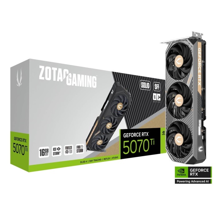 ZOTAC GAMING GeForce RTX 5070 Ti SOLID SFF OC - CARTE GRAPHIQUE ZOTAC GAMING GeForce RTX 5070 Ti SOLID SFF OC - CARTE GRAPHIQUE